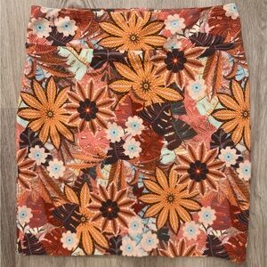 Jules And Leopold Stretch Pencil Skort Boho Floral Pattern Size Small